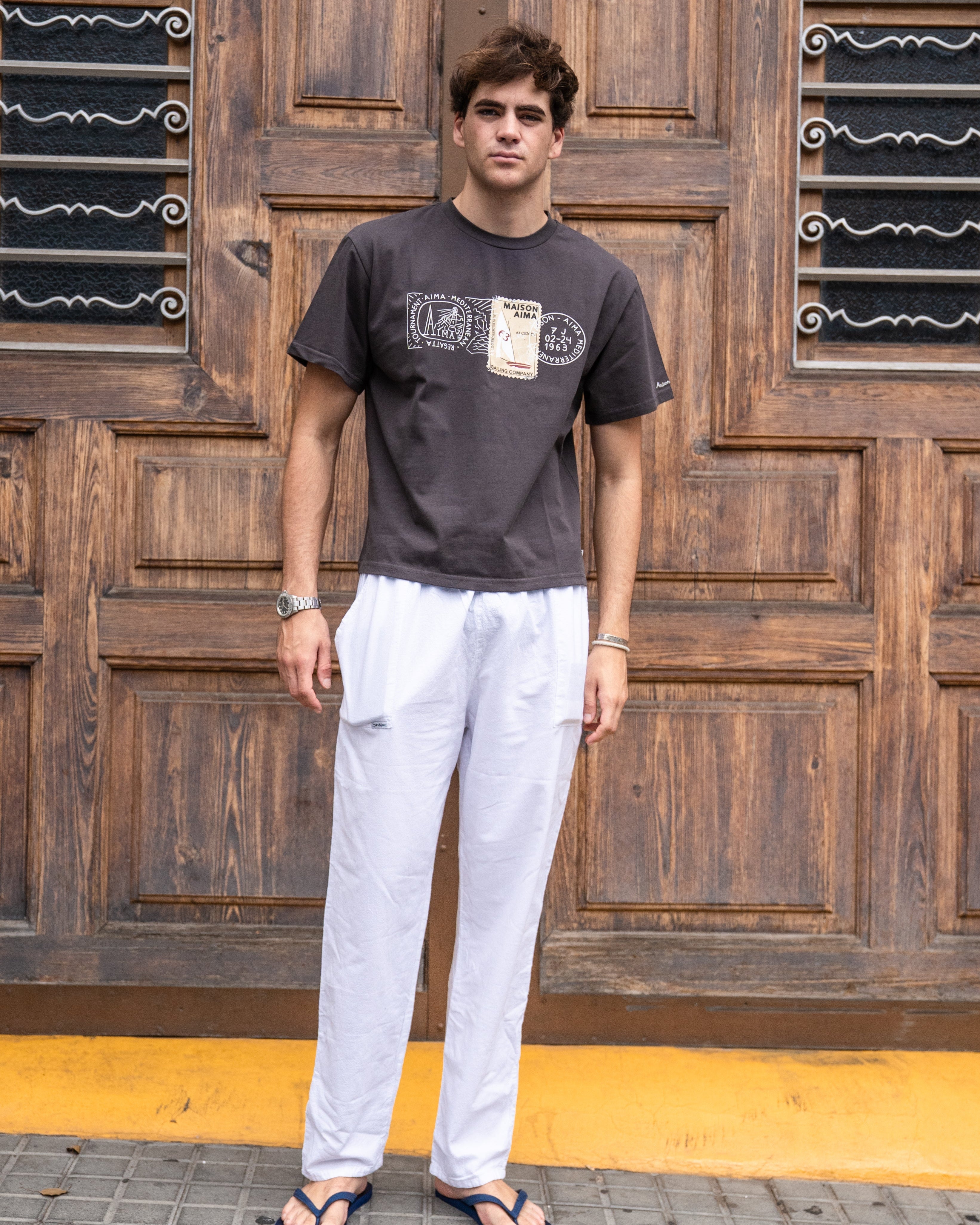 SAILING POSTCARD T-SHIRT